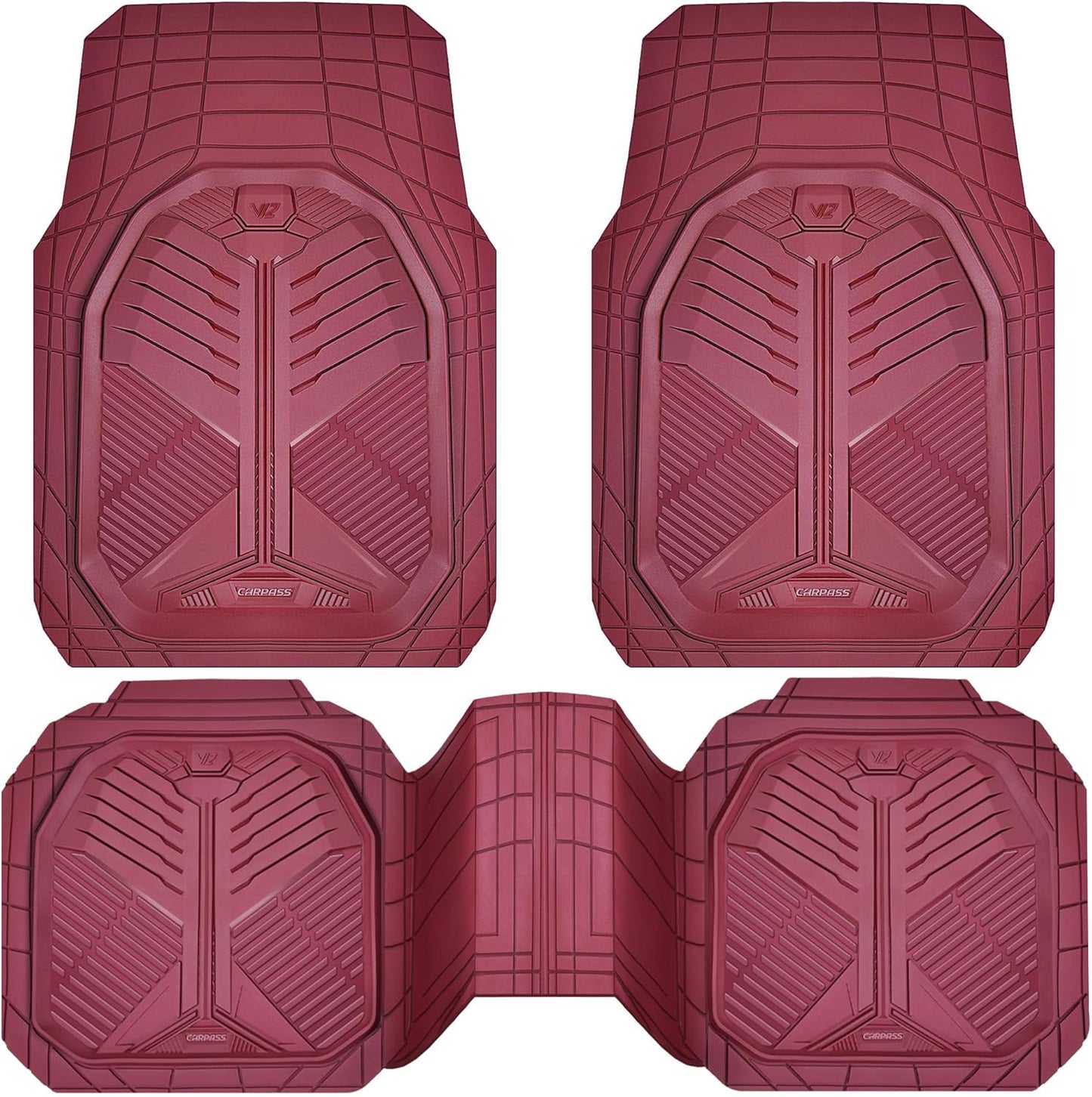 Universal Car Mat Set- Red