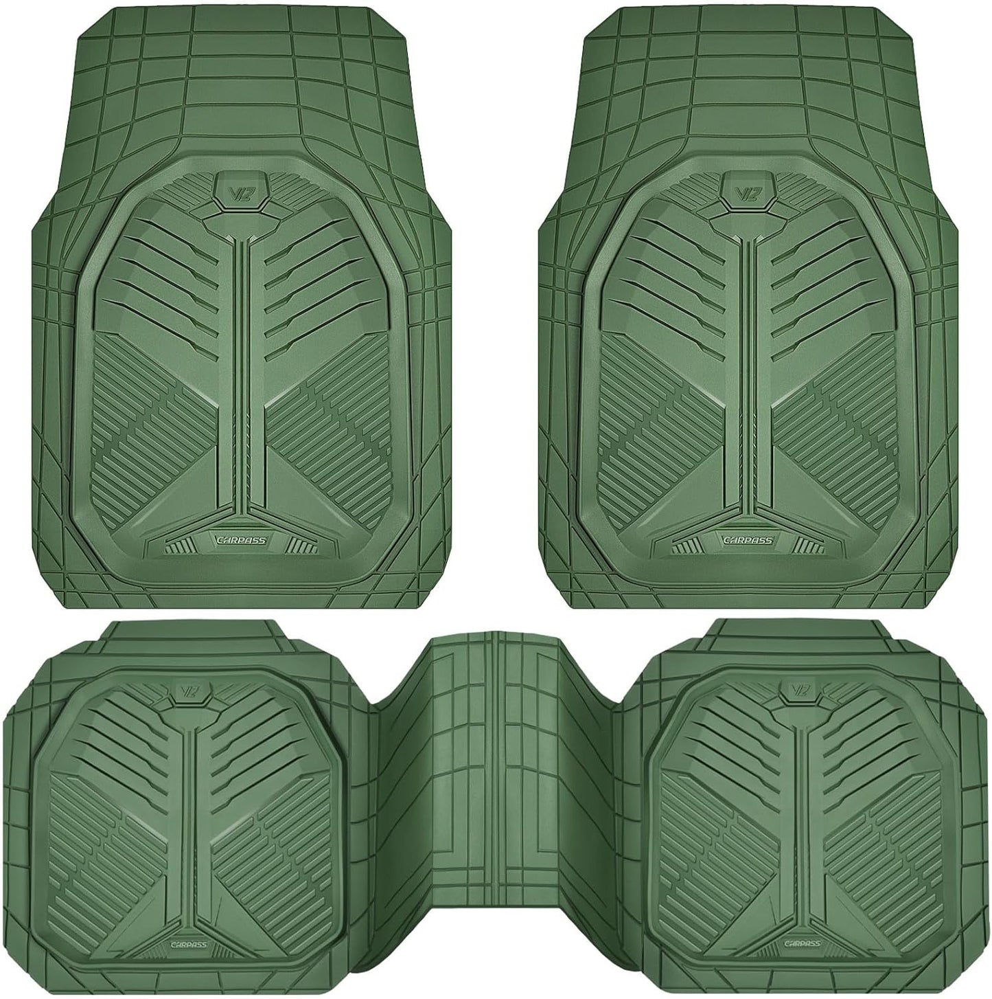 Universal Car Mat Set- Olive Green