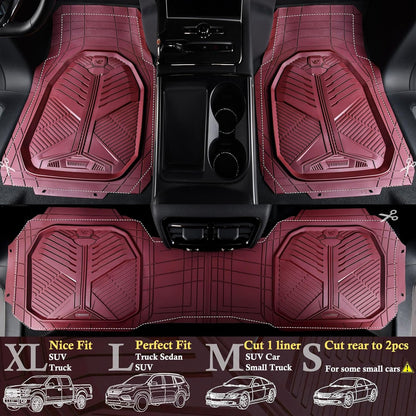 Universal Car Mat Set- Red