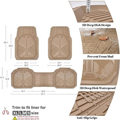Universal Car Mat Set- Beige