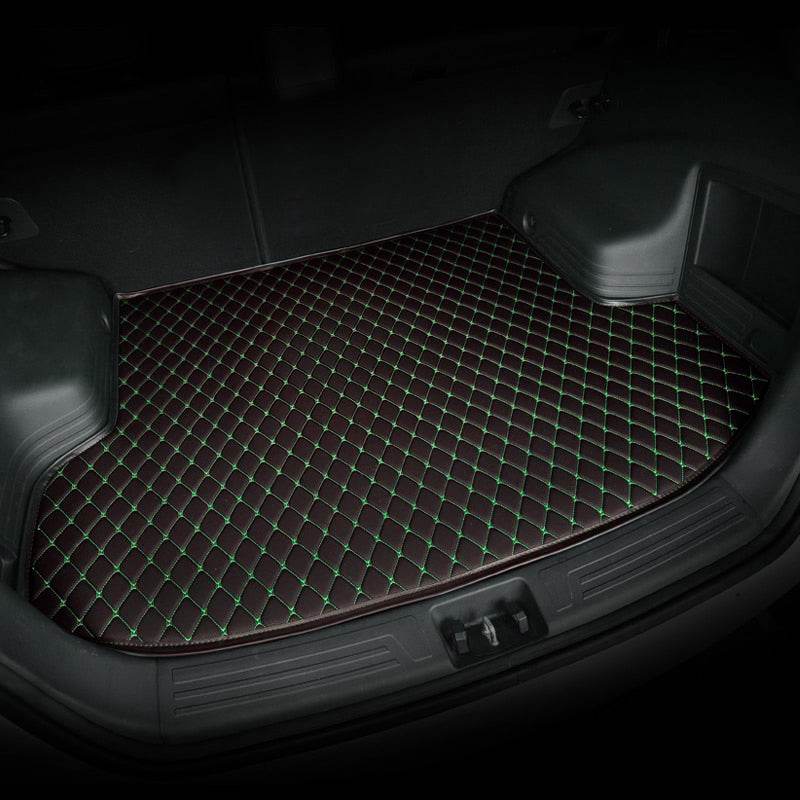 Custom car trunk mats Black & Green
