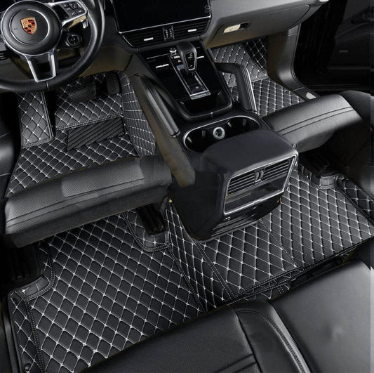 Black and Beige Luxury Car Mats set