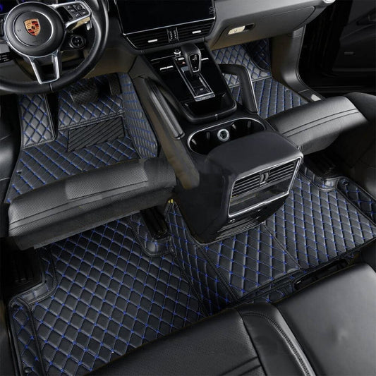 Black and Blue Luxury Car Mats set