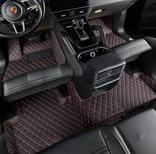 Black and Red Luxury Car Mats set