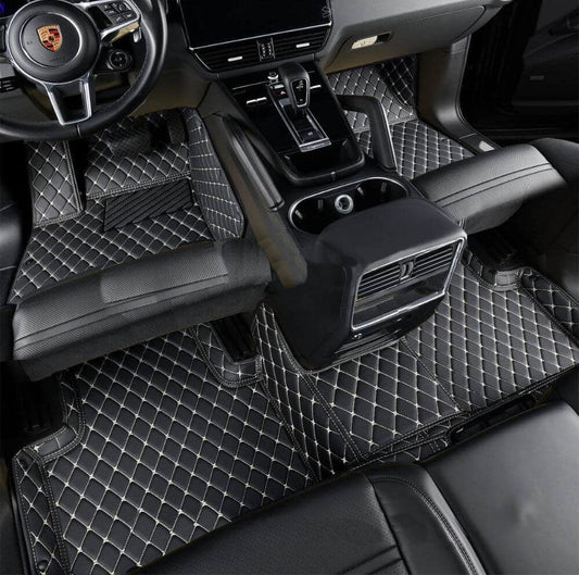 Black and White Luxury Car Mats set