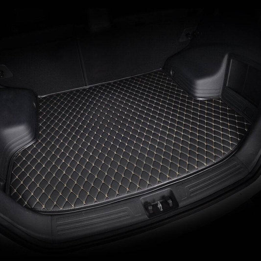 Custom car trunk mats Black & Beige