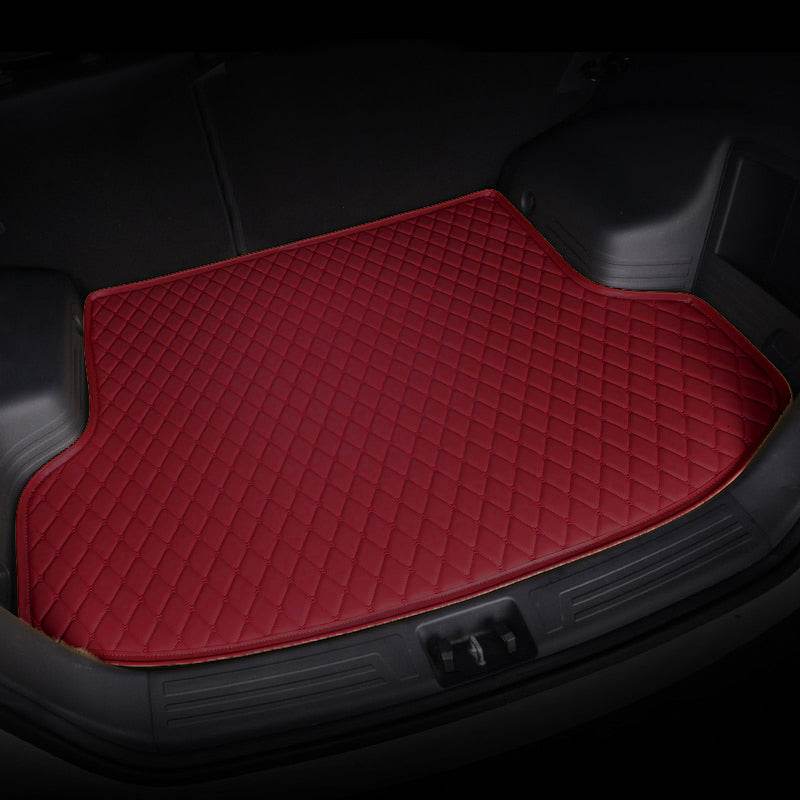 Custom car trunk mats Wine Red